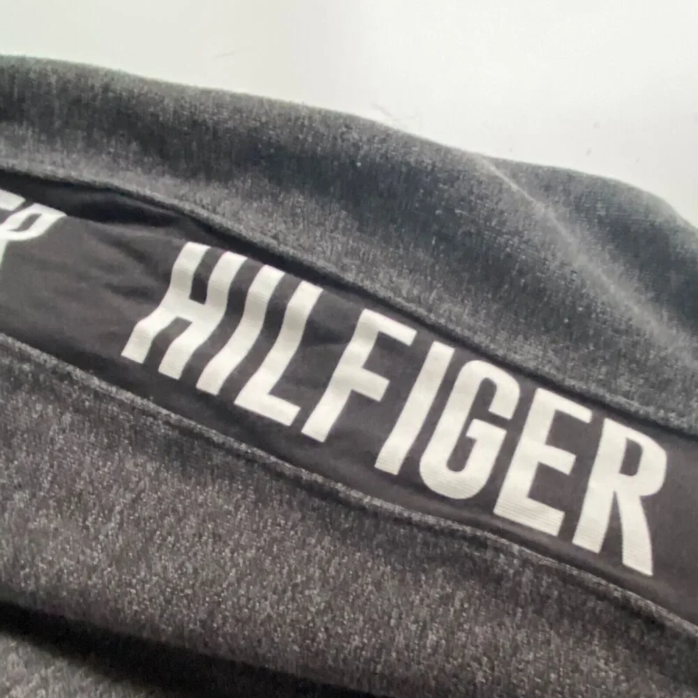 Tommy Hilfiger Hoodie Youth XL 18-20 Gray Full Zip Hooded Sweatshirt Spellout